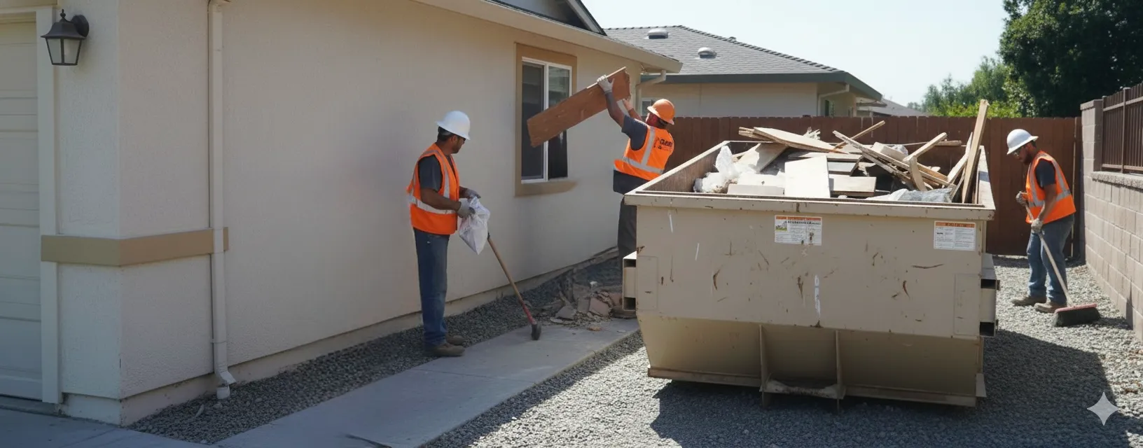 Portada de servicio Debris Box - camión y caja de escombros